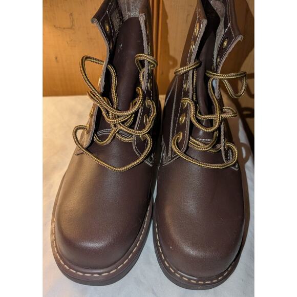 Vintage Big M Leather Work Boots Oil Resistent Soles Welted W 10 E Men\'s 8.5 NOS main image 7